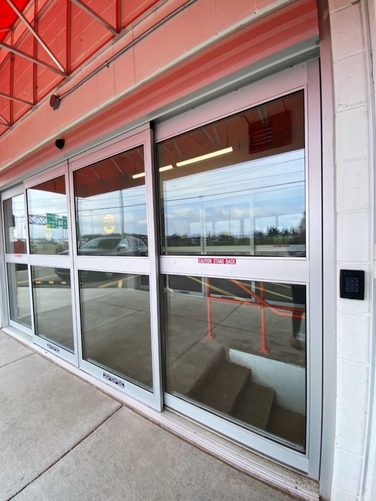 Entrance to our facility has a large wide door access. 
